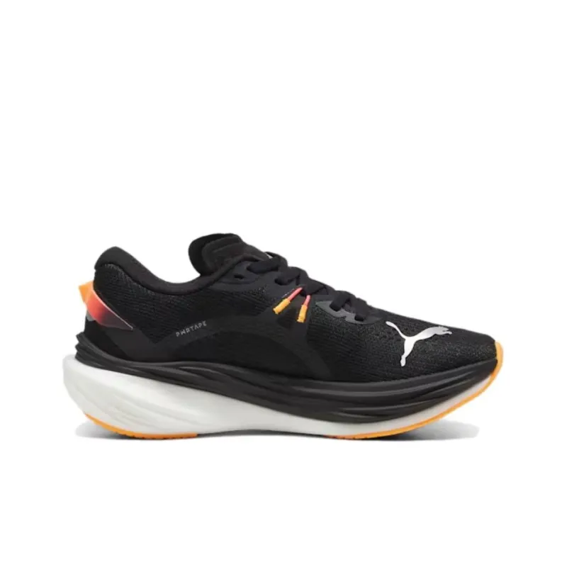 PUMA Deviate NITRO 3 Anti Slip Wear Resistant Low Top Training Running Shoes Women's Black Silver-1