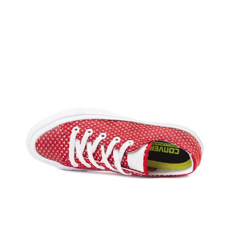 Converse Chuck Taylor All Star Anti Slip Wear Resistant Low Top Canvas Shoes Unisex Red White-3