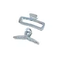 2-Piece Set 13cm Silver Basic Square Clip+Ribbon Clip