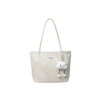 Parker Bear PU Shoulder Bag Women's Dark Tea/Ecru/Blue/Pink
