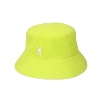 KANGOL Polyester Acrylic Nylon Bucket Hats Unisex Fluorescent Yellow
