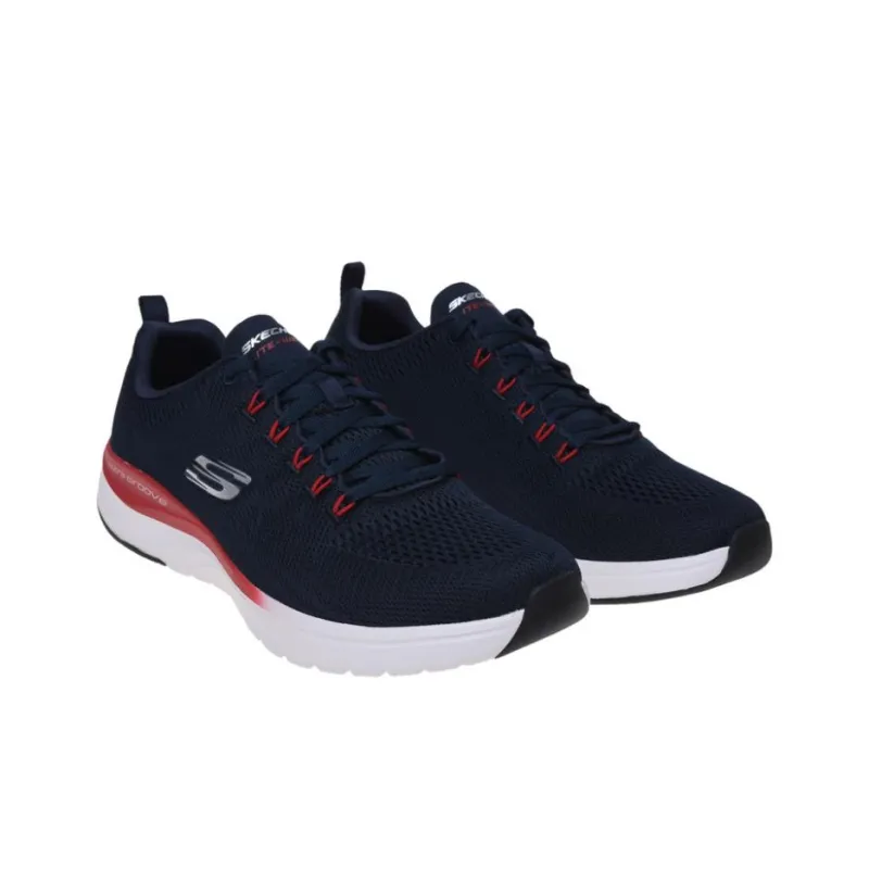 Skechers Ultra Groove Cushioning Anti-Slip And Wear-Resistant Low-Top Running Shoes Men's Blue Red-2