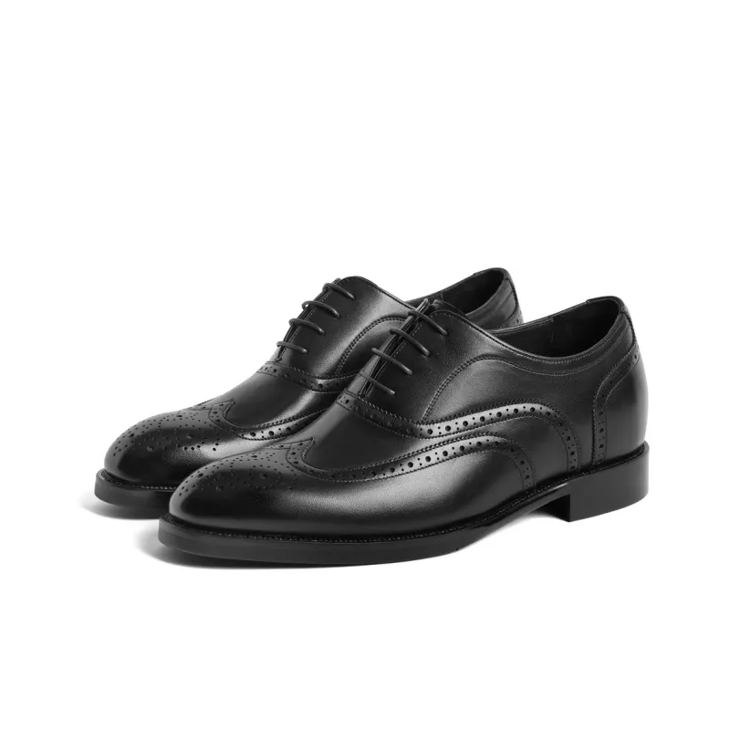 BELLE Dress Shoes Men Low Top Black-4