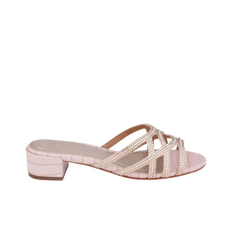 NICOLI Slide Slippers 4cm Women's Pink-1