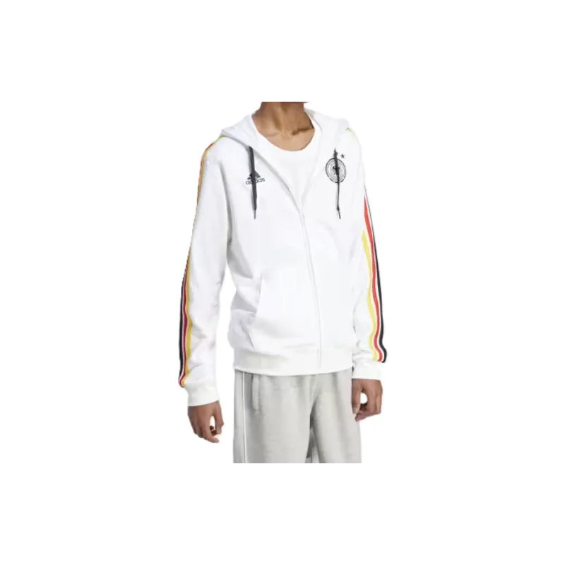 Adidas GERMANY DNA FULL-ZIP HOODIE Soccer Jerseys Men's White-1