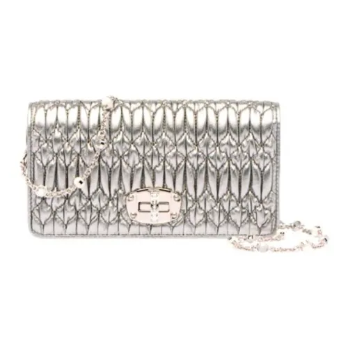 MIU MIU CRYSTAL Soft Sheepskin Leather Shoulder Bag Crossbody Bag Mini Women's ensemble