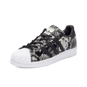 Adidas Originals Superstar Black Flower Print Women's