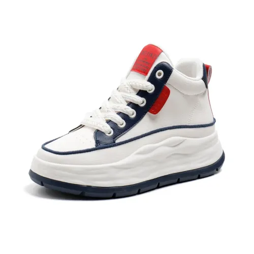 LISATANG Anti-Slip And Wear-Resistant Height Increasing Coverage High-Top Skateboard Shoes Women's