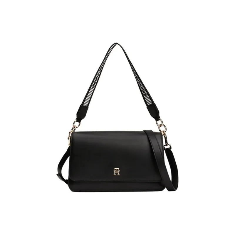 Tommy Hilfiger PU Crossbody Bag, Shoulder Bag Regular Women's Black-0