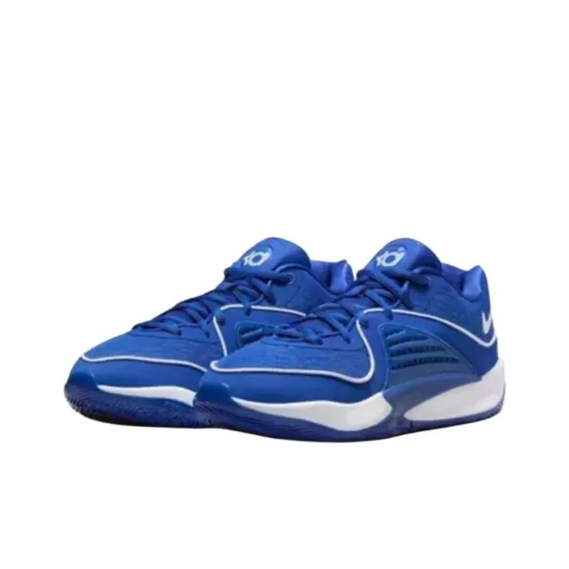 Nike KD 16 Anti Slip Wear Resistant Low Top Basketball Shoes Men's Blue White Foreign Version-2