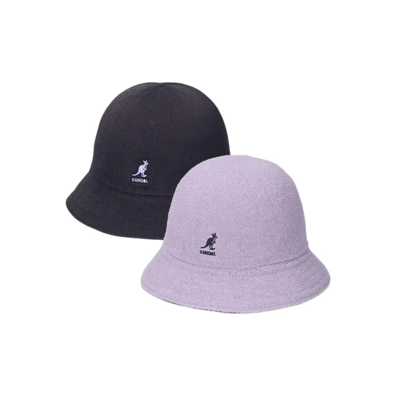 KANGOL Acrylic Bucket Hats Unisex Black/Lavender-0