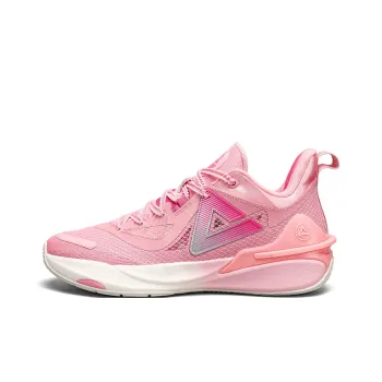 PEAK Cushioning, Slip Resistant, Abrasion Resistant, Breathable Low Top Guard Performance Basketball Shoes Men's Pink