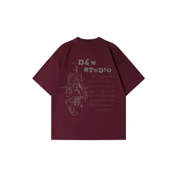 D&W T-Shirts Unisex Burgundy