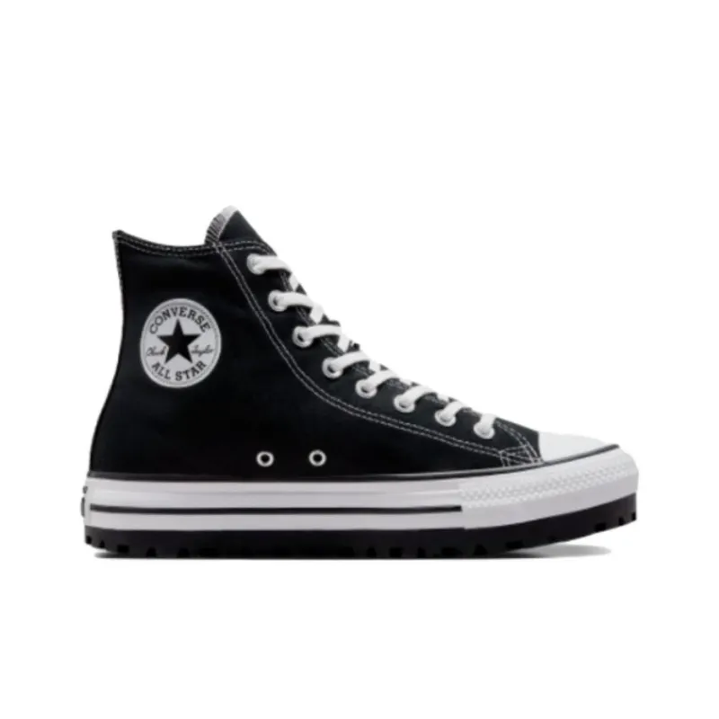 Converse Chuck Taylor All Star City Trek Slip Resistant High Top Canvas Shoes Unisex Black White-1