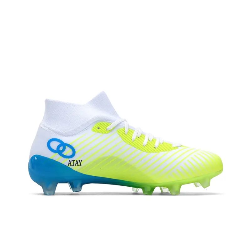 ATAY Anti-Slip Wear-Resistant Soccer Shoes Unisex Neon Green-1