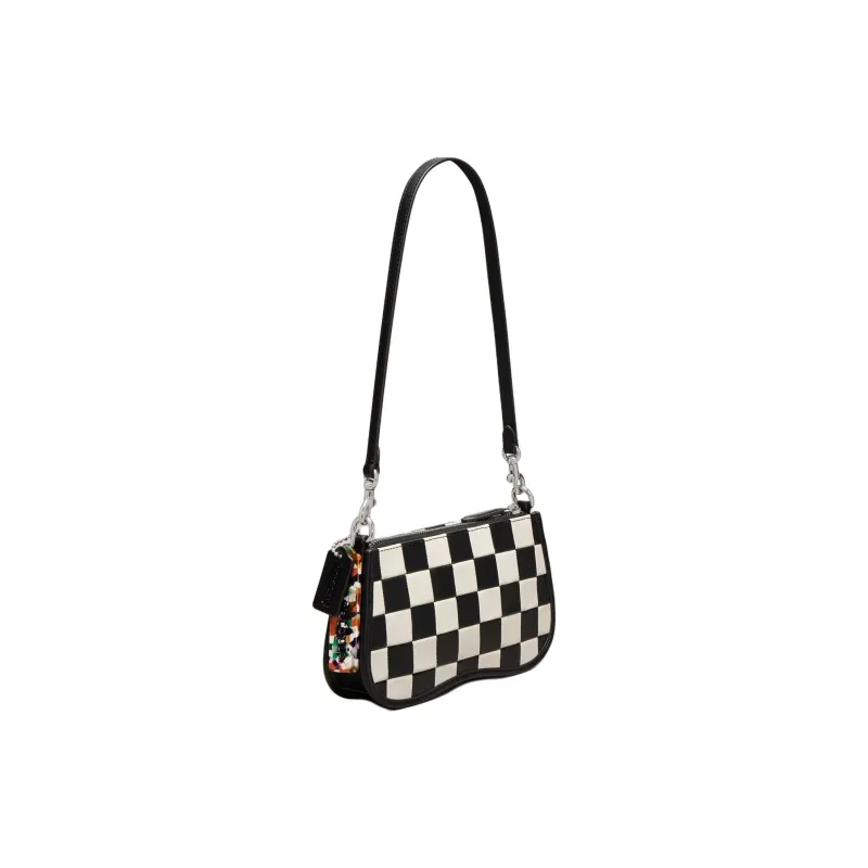 Coachtopia Leather Handbag Shoulder Bag Women's Black & Chalk-2
