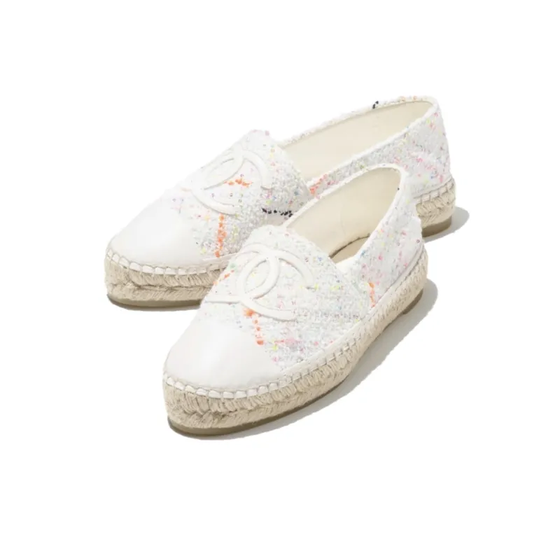 CHANEL Espadrilles Women's White-2