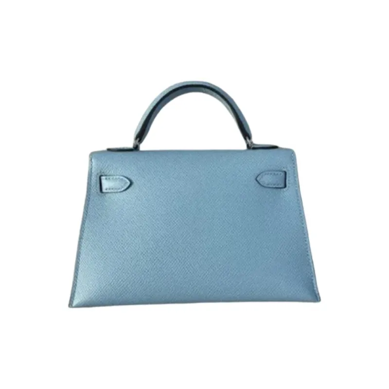 HERMES Mini Kelly Generation 1 Epsom Leather Shoulder Bag Crossbody Bag Handbag Women's D2 NEW BLEU JEAN Denim Blue-2