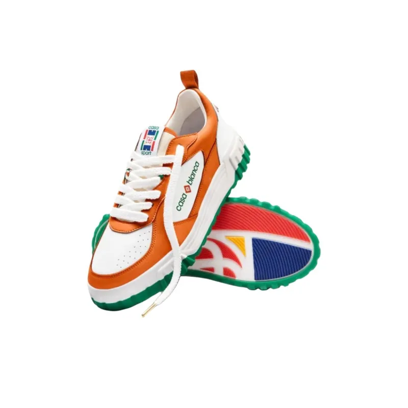 CASABLANCA Court Casual Shoes Women's White Orange-6