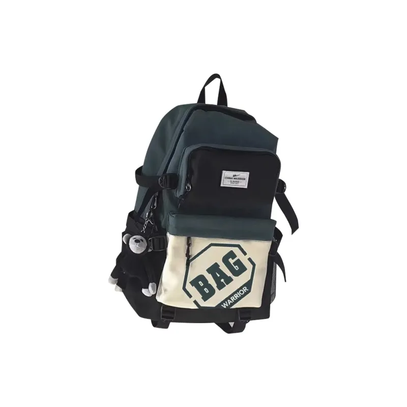 Warrior Nylon Laptop Backpack Regular Unisex Black/White-12