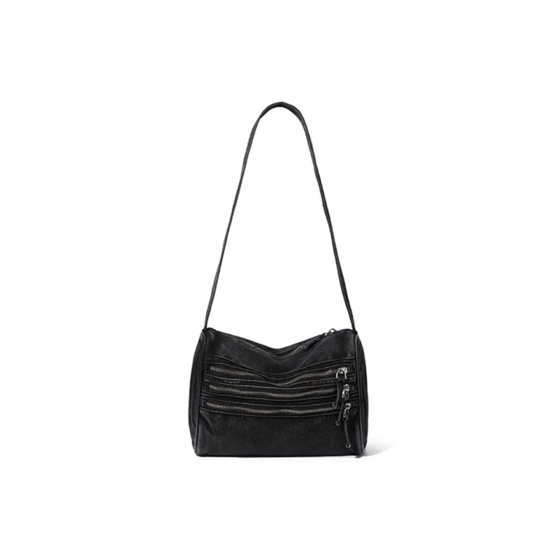MASTER CANVAS Fabric Shoulder Bag Regular Unisex Black-0