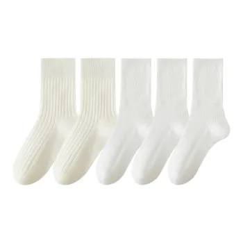 COTTON CHEESE Mid Calf Socks Women's 5 Pack