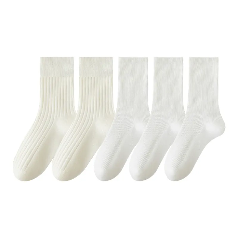 COTTON CHEESE Mid Calf Socks Women's 5 Pack-0