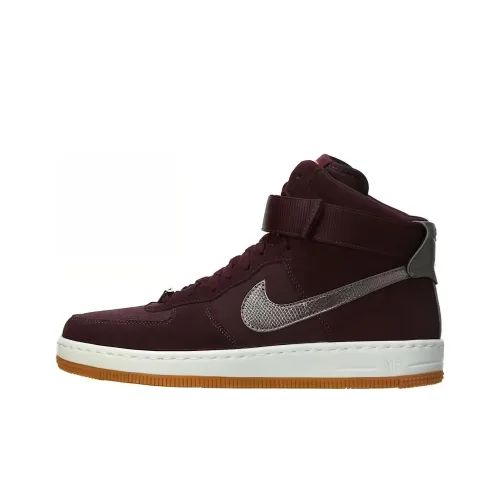 Nike Af1 Ultra Force Mid Deep Burgandy Metallic Pewter Women's