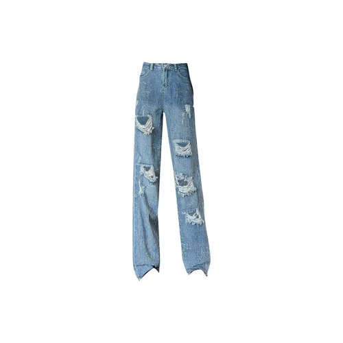 Cotton shopping Jeans Women's Vintage Blue