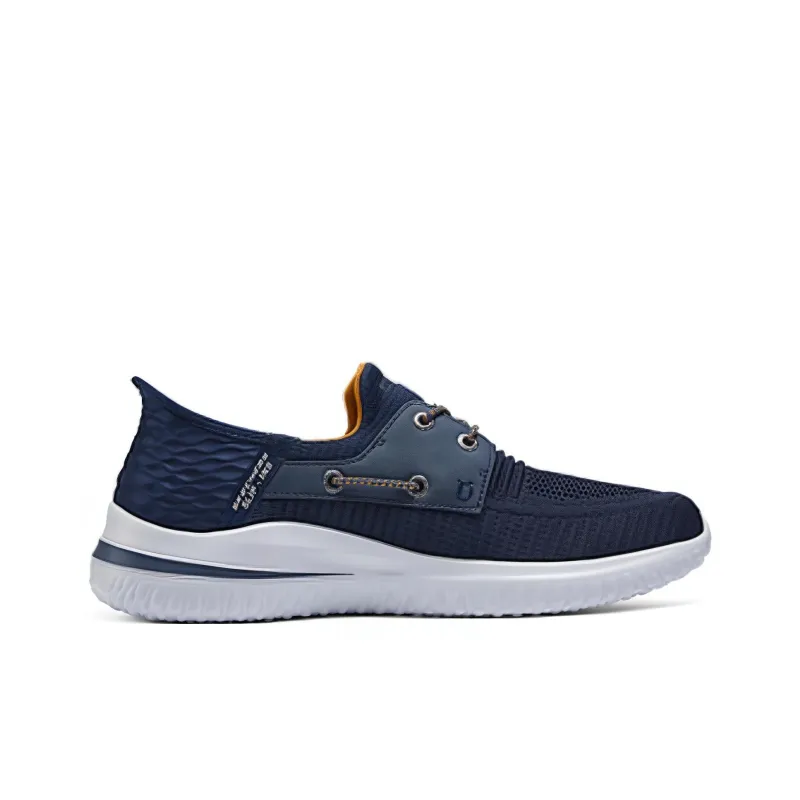 Skechers Hands Free Slip Ins Abrasion Resistant Low Top Casual Shoes Men's Marine Blue-1