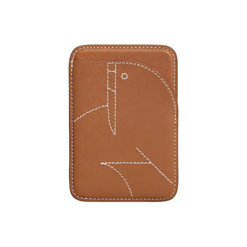 HERMES Card Holders Gold