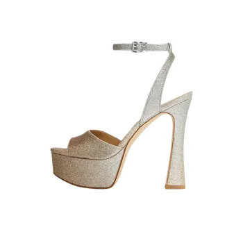 MICHAEL KORS Jensen Strap Sandals 13cm Women's Gold