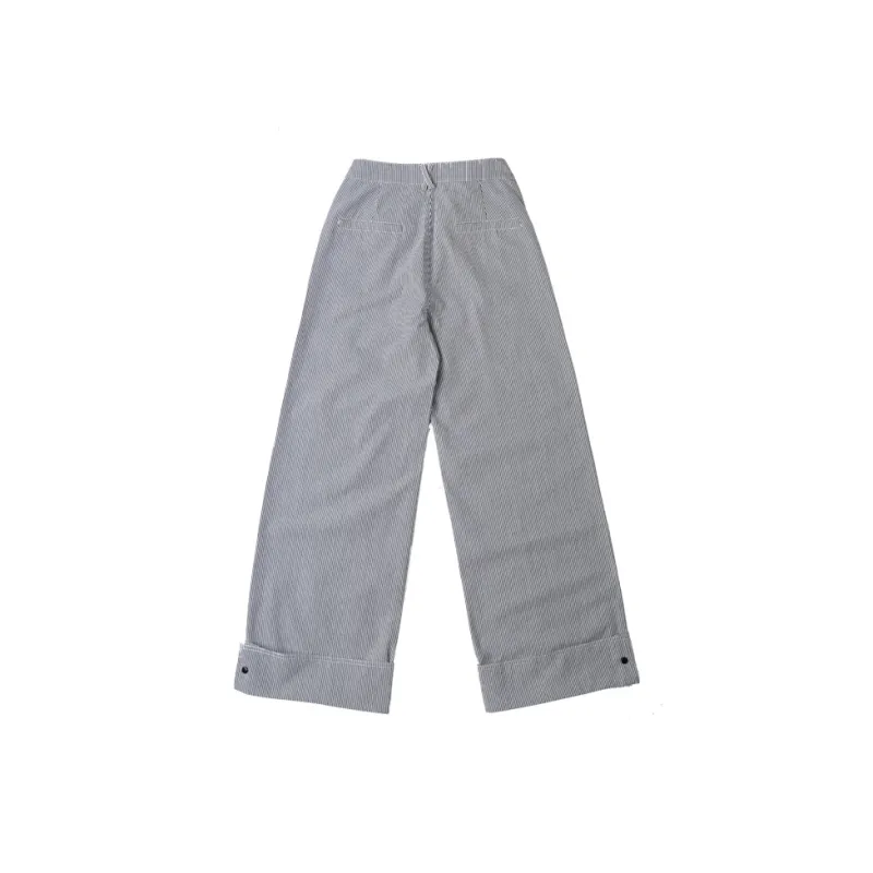 Y.Y.V Jeans Unisex Black White Stripes-1