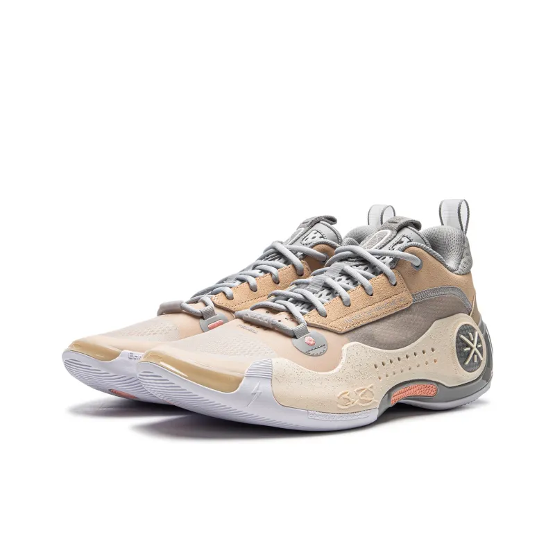 LiNing WOW 10 Way Of Wade 10 Anti-Slip Wear-Resistant Low-Top Basketball Shoes Men's Sandy Ice Brown-2