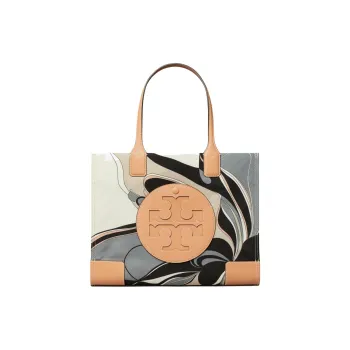 TORY BURCH Ella Fabric Tote Bag Shopping Bag Handbag Small Size Women's Tulip Color