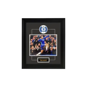 Three For During The Chelsea Era, Eden Hazard, Personally Signed Photo, Including Framed SA Certificate.