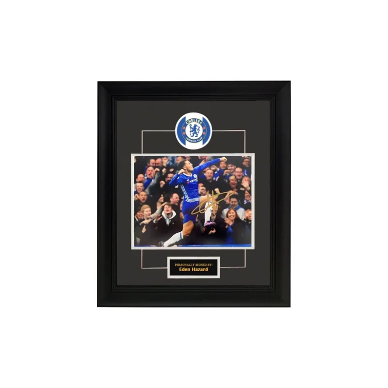 Three For During The Chelsea Era, Eden Hazard, Personally Signed Photo, Including Framed SA Certificate.-0