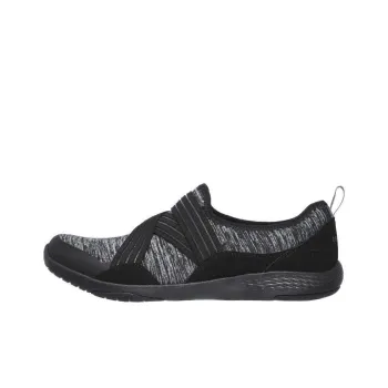 Skechers Lolow - Too Quickly Cushioning Wear-Resistant Low-Top Casual Shoes Women's Black Gray