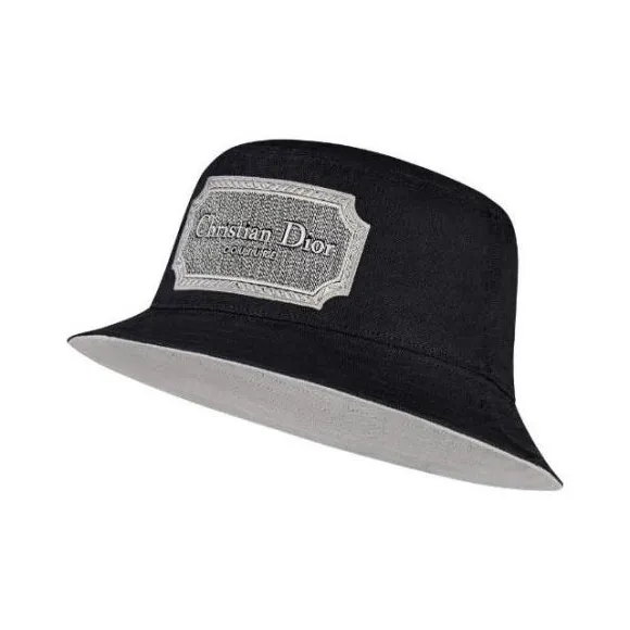 DIOR Cotton Bucket Hats Men's Black-0
