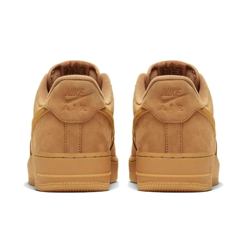 Nike Air Force 1 Low Slip-Resistant Cushioning Abrasion-Resistant Low-Top Skateboard Shoes Men's Wheat-4