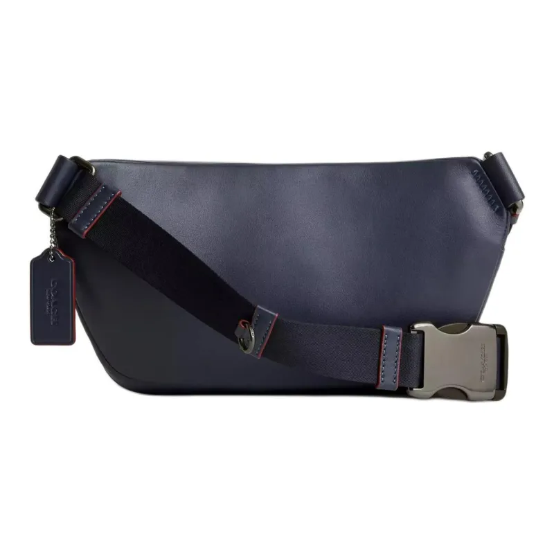 COACH Elias Denim Crossbody Fanny Pack Tubas Men's Midnight Marine Blue-1