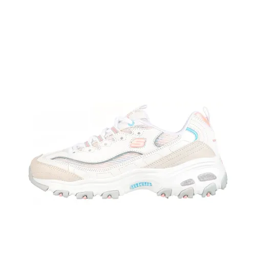 Skechers Chunky Sneakers Women's Low-Top White/Pink Blue Gray