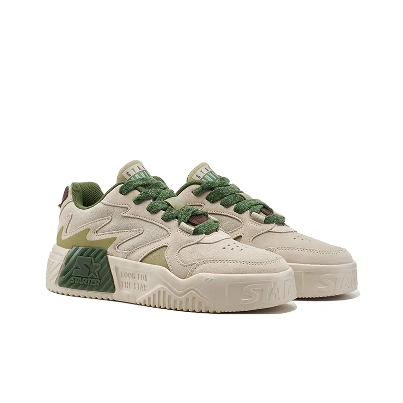 STARTER Vol Series Slip Resistant Low Top Skateboard Shoes Women's Khaki Green-2