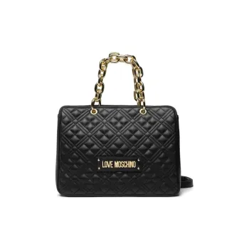 LOVE MOSCHINO Eco Leather Handbag, Shoulder Bag Women's Black