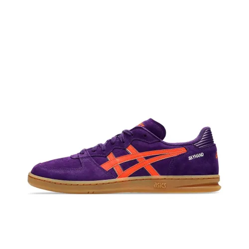 Asics Skyhand Skateboard Shoes Unisex Low-Top Purple/Orange/White