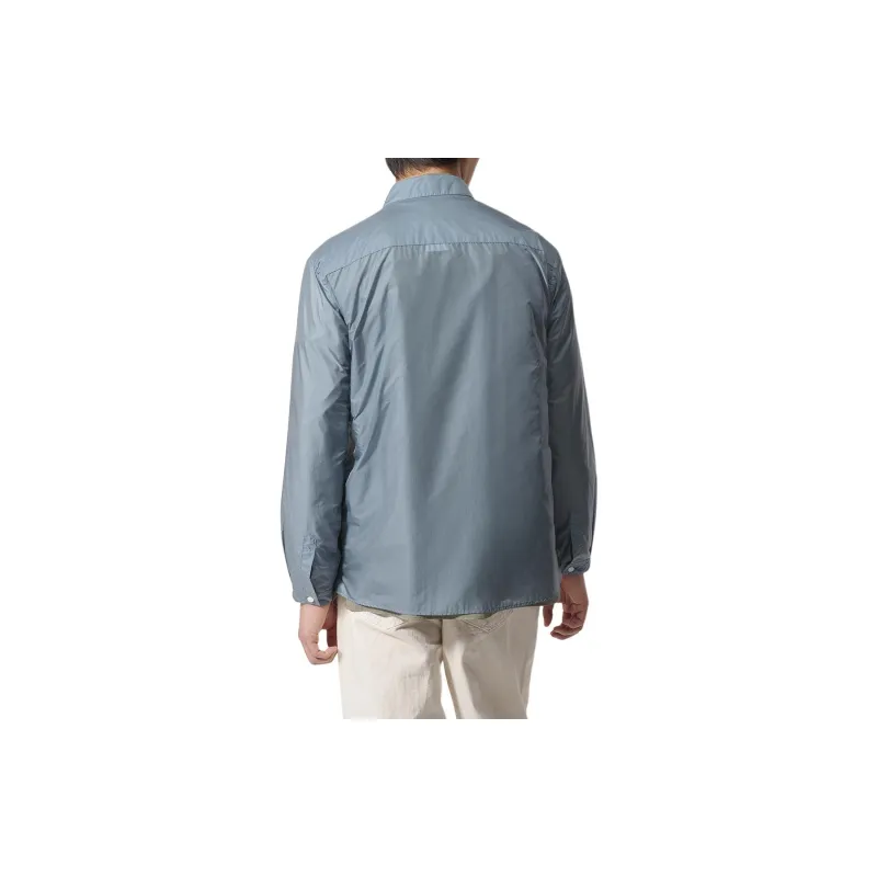 Auralee Zip up Semi sheer Shirt-4