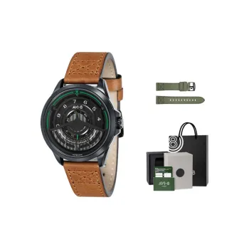 AVI-8 Harrier Fighter II Collection Wrist Watch Automatic Mechanical Movement Cowhide Strap Black Dial Men's Watches