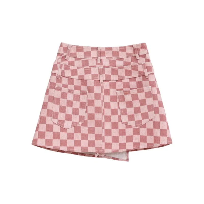 Metamorphosis Casual Short Skirts Women's Pink-1