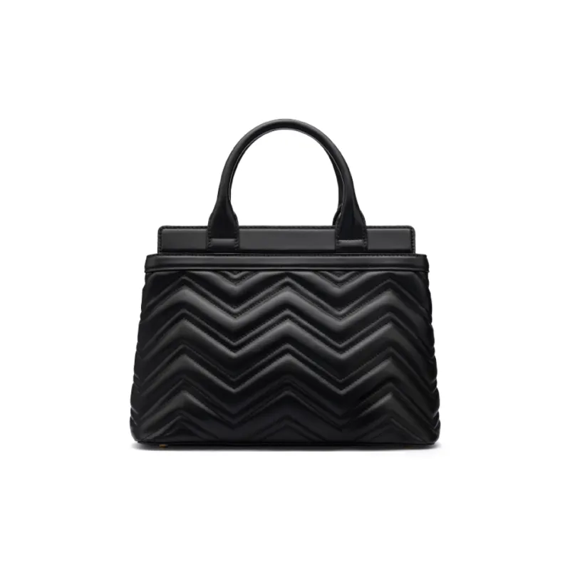 FION Cow Leather Killer Bag, Shoulder Bag, Crossbody Bag, Handbag Regular Women's Black-1