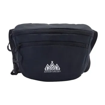 361° Fabric Shoulder Bag, Crossbody Bag, Fanny Pack Unisex Black/Green/Orange